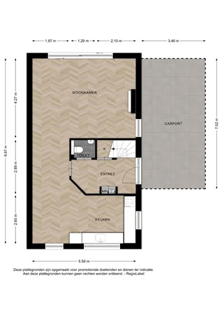 Floorplan - Oerdijk 62, 7433 AB Schalkhaar